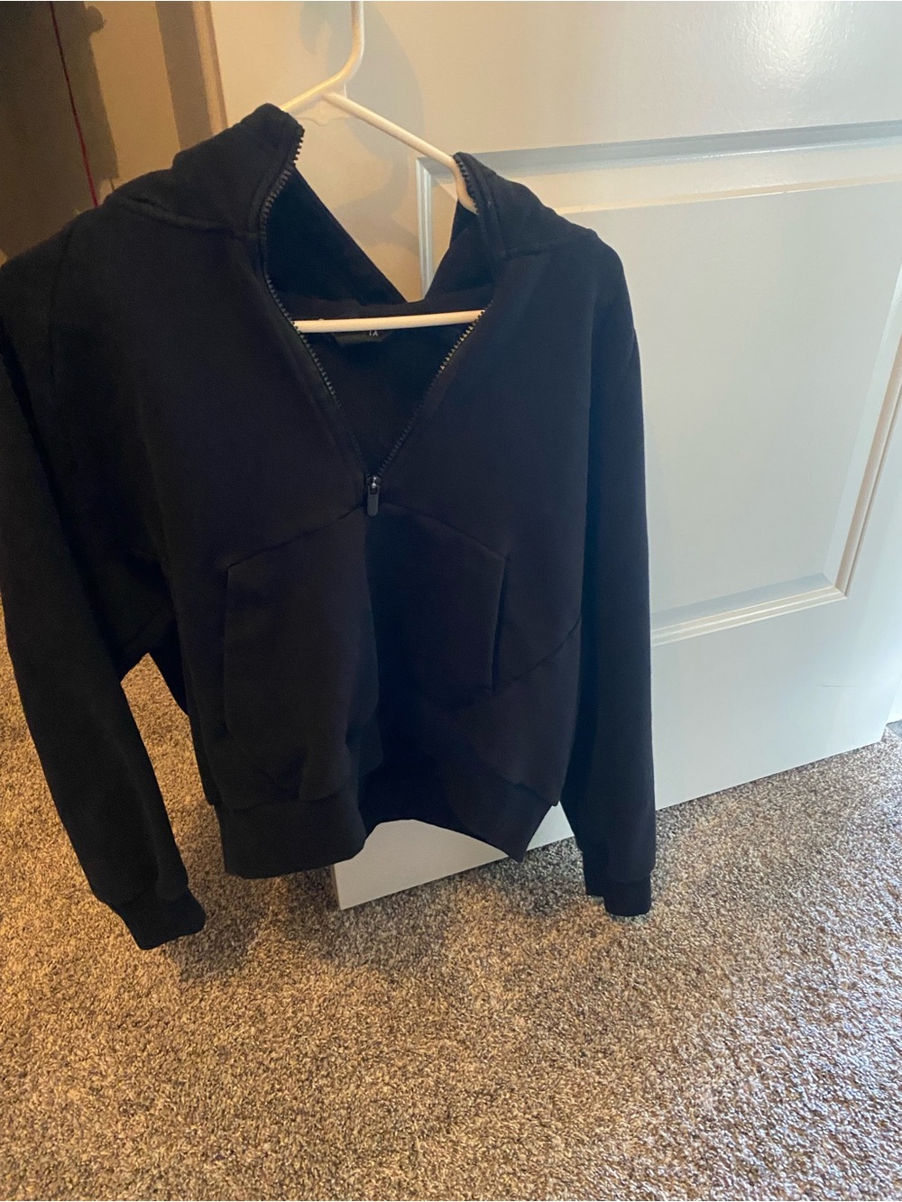 Athleta Women’s Black Half-Zip Hoodie Jacket